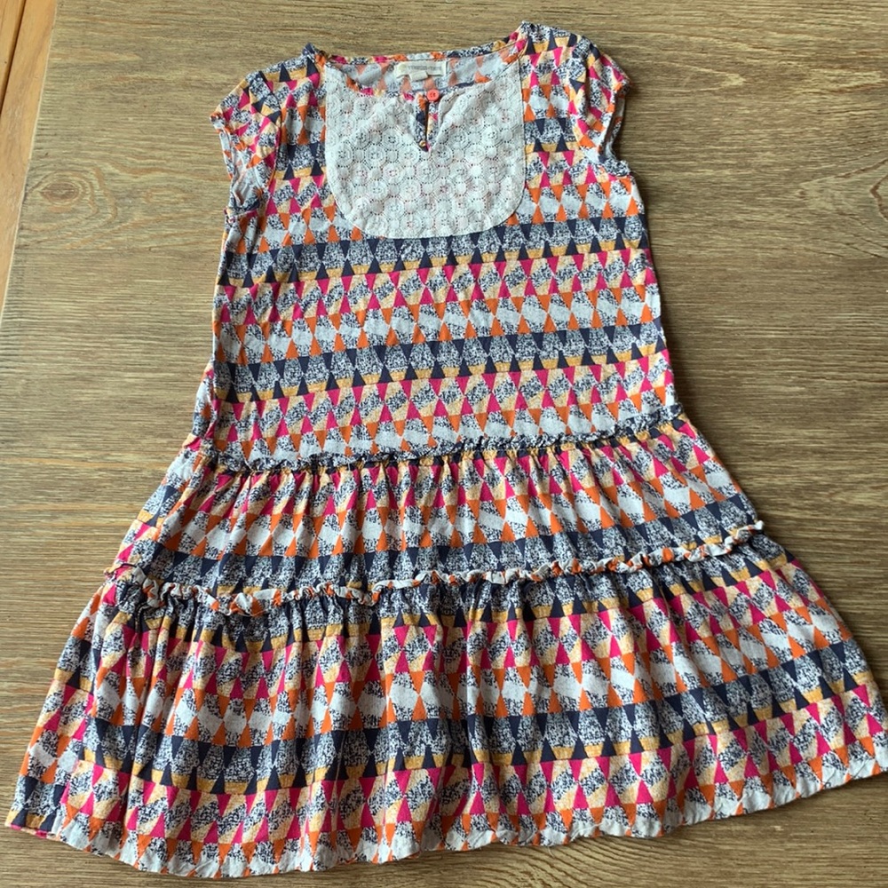 Tucker & Tate Girls (8) Boho Print Tunic with crochet embroidery